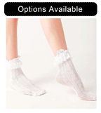 Polyester Elastane Lace Mid Tube Lolita Socks
