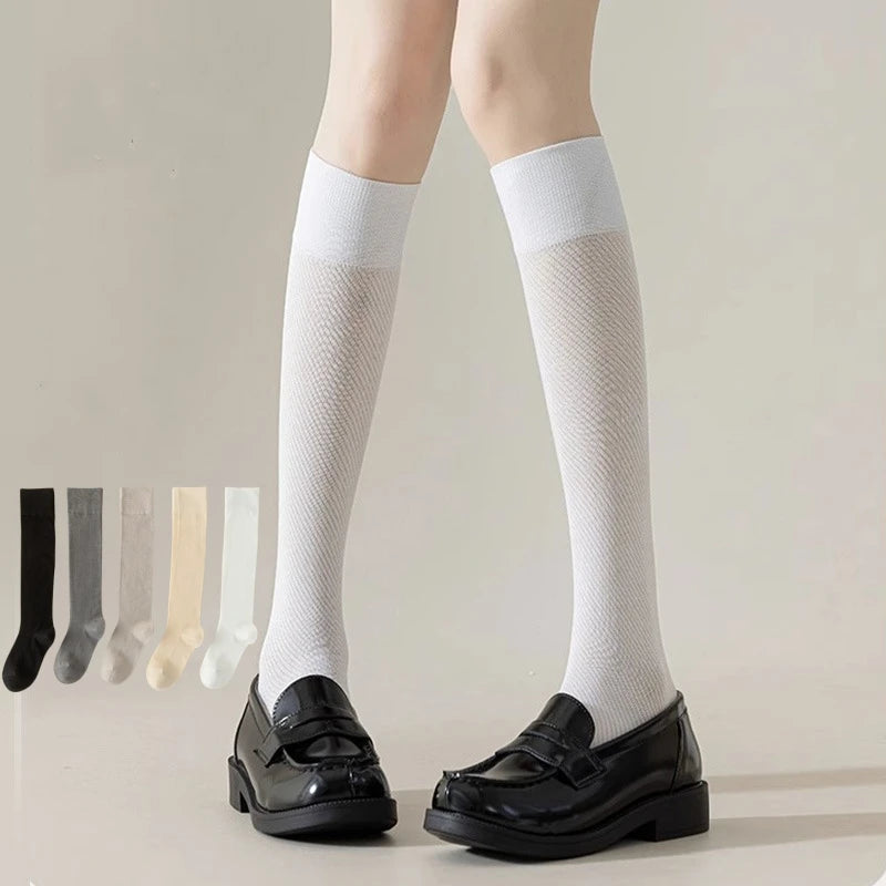 Polyester Nylon Knee High Stockings