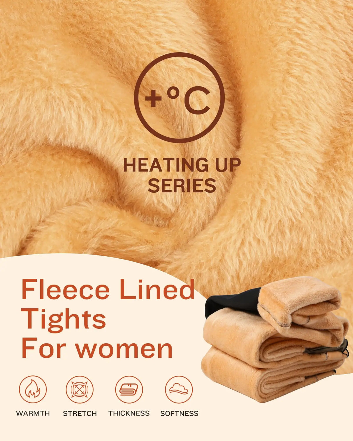 Polyester Elastane Thermal Fleece Lined Pantyhose for Winter
